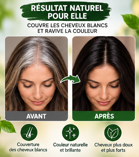 EELHOE shampoing colorant – résultat sur cheveux de femme