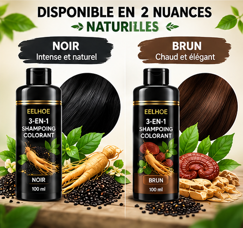 EELHOE shampoing colorant – nuances Noir et Brun