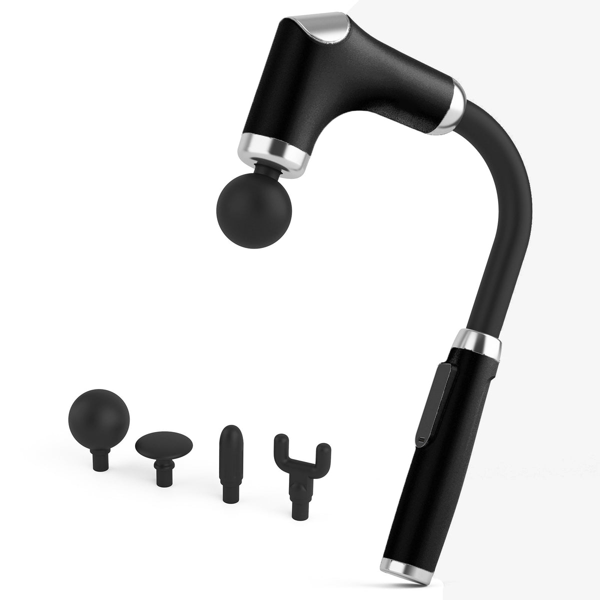 Pistolet de massage FlexiEase Pro avec poignée longue et embouts